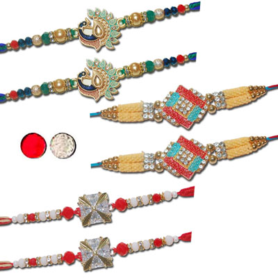 "Set of Rakhis - code S05 - Click here to View more details about this Product